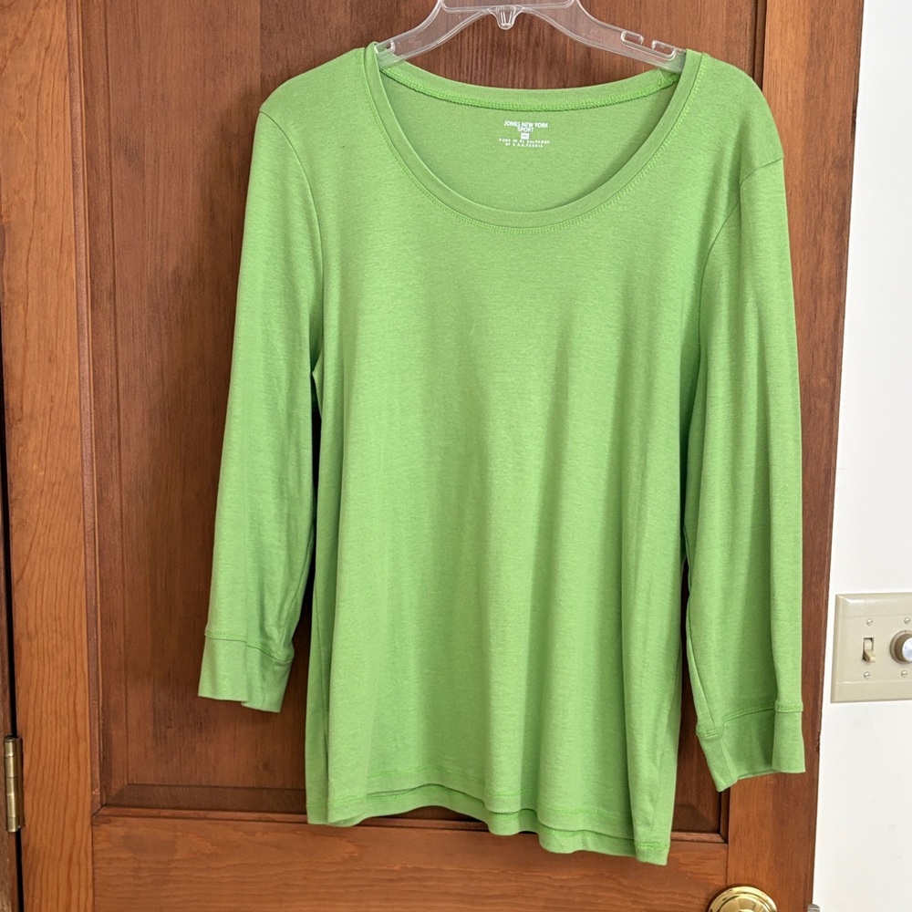 Jones New York Vibrant Green Long Sleeve Top